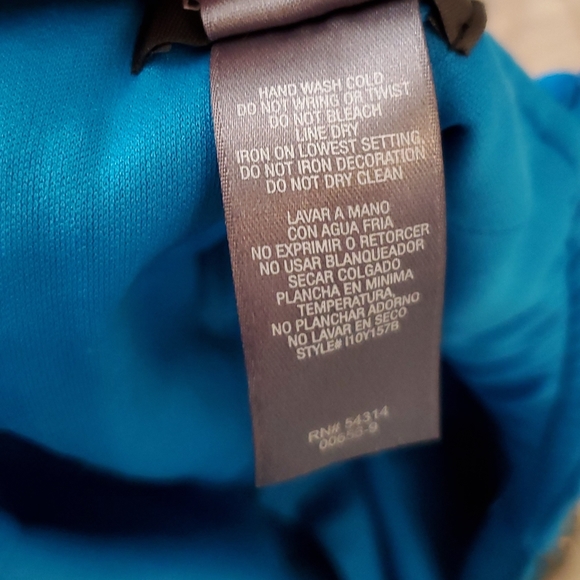 Bisou Bisou teal blue adjustable straps dress 14 - Picture 7 of 8